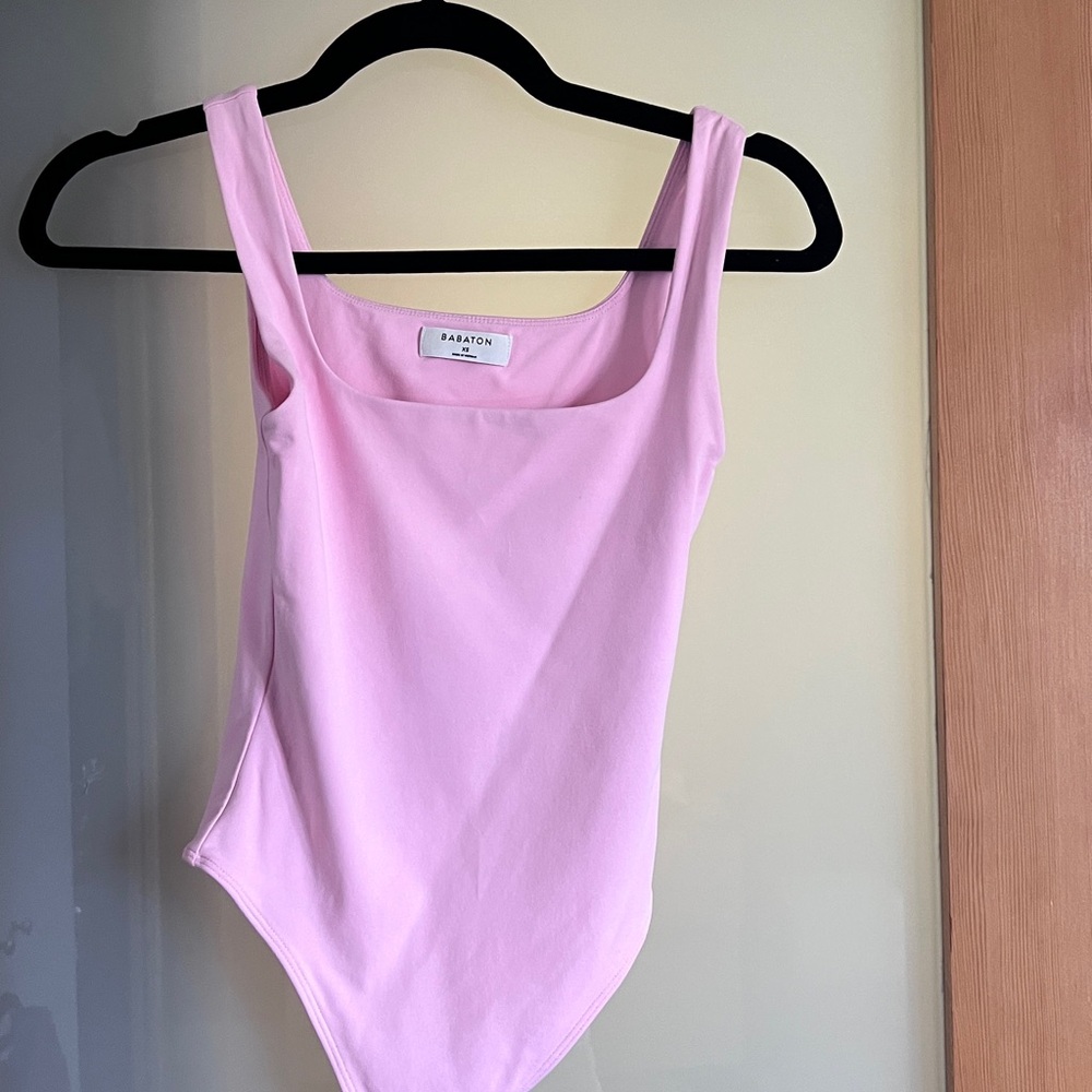 Aritzia. Babaton baby pink bodysuit xs
